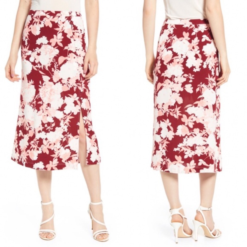 Chelsea28 Women's Floral Print Midi Skirt